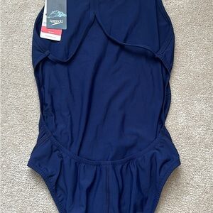 Speedo Endurance Racing One Piece Suit, navy, size 12/38. New with Tags!!